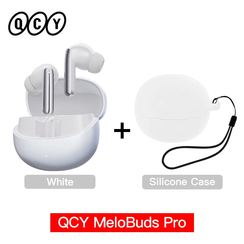 Qcy melobuds pro anc bluetooth 5.3 fones de ouvido sem fio 46db híbrido anc hi-res ldac fones de ouvido 6 microfone 34h detecção in-ear