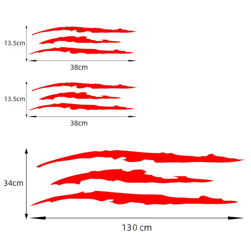 Adesivos de carro com garra fantasma, adesivo de vinil para capô de carro, modificação criativa, adesivos reflexivos, arranhões de pata do diabo, decoração de carro