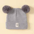 Gorro de malha de lã de cor sólida bebe bebê recém-nascido chapéu pompom bonito chapéu de inverno para crianças meninos meninas crianças gorro quente 0-3y