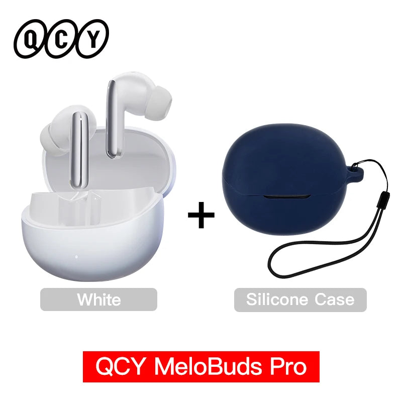 Qcy melobuds pro anc bluetooth 5.3 fones de ouvido sem fio 46db híbrido anc hi-res ldac fones de ouvido 6 microfone 34h detecção in-ear