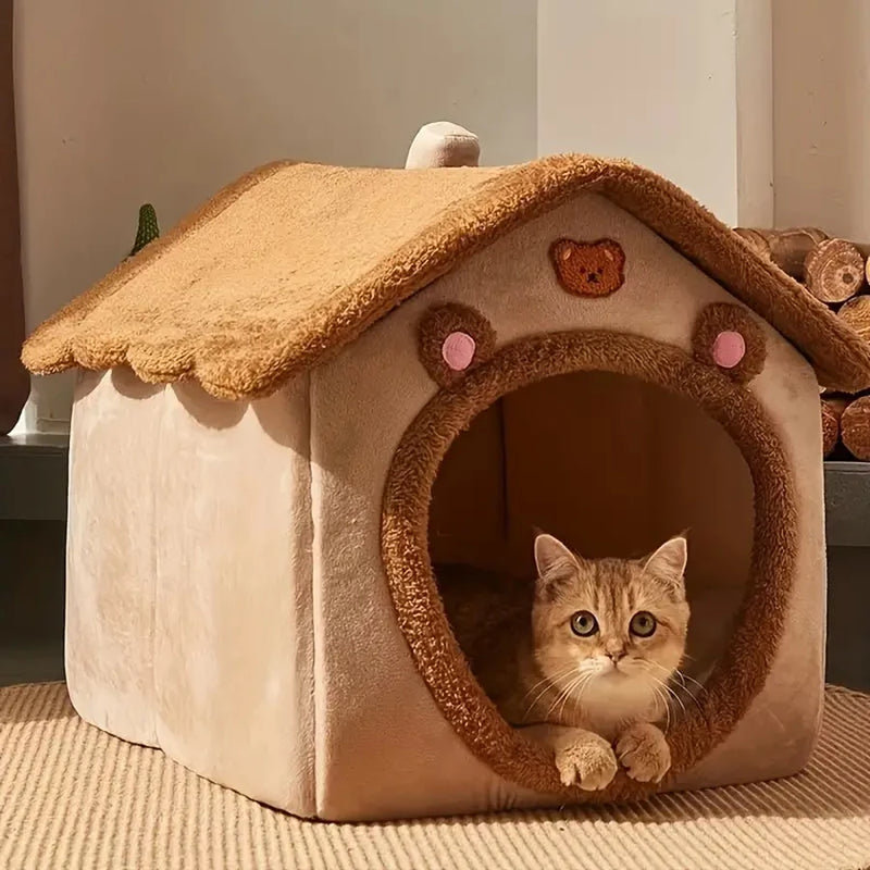 Casa dobrável para animais de estimação, removível, lavável, casa para gatos, filhotes, sofá, cama para animais de estimação, para cães extra pequenos e gatos pequenos e médios