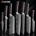 Xituo conjunto de faca de cozinha 1-9 peças, 7cr17mov aço inoxidável afiada faca de chef santoku faca de frutas cabo ergonômico pakkawoodXituo conjunto de faca de cozinha 1-9 peças, 7cr17mov aço inoxidável afiada faca