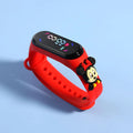 Moda mickey crianças relógios para meninas pulseira eletrônica esportes toque led spiderman boneca crianças relógio feminino à prova dwaterproof água