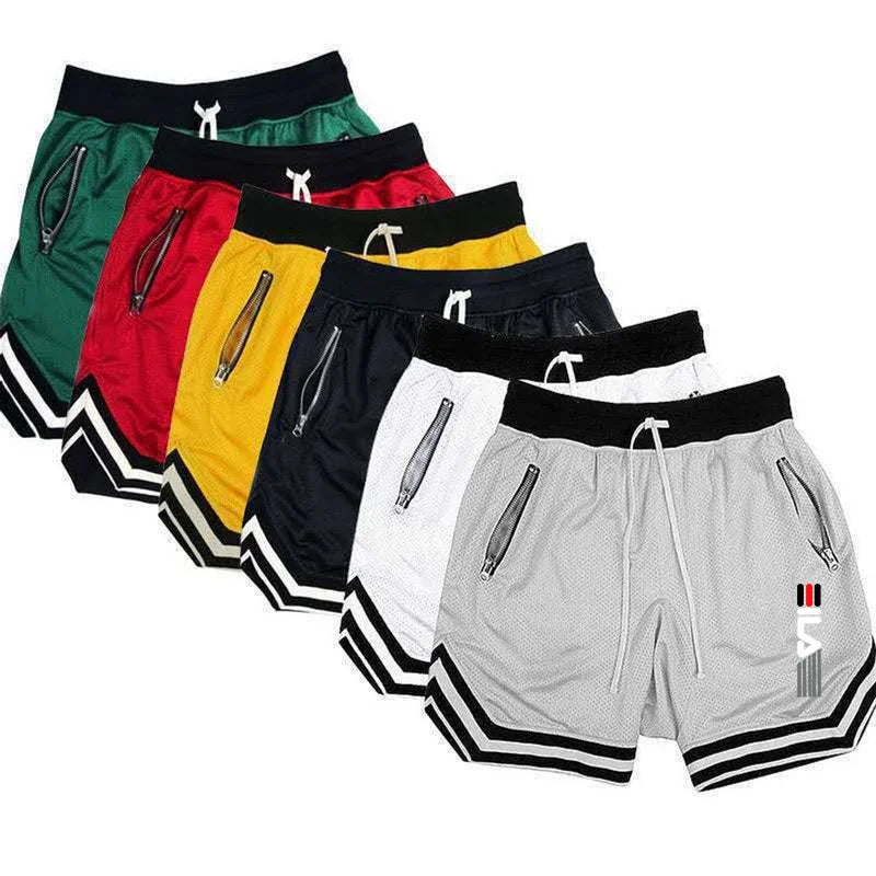 Shorts de basquete masculino de verão, roupa de praia de marca, roupa de banho sexy, cintura baixa, respirável, calças de basquete