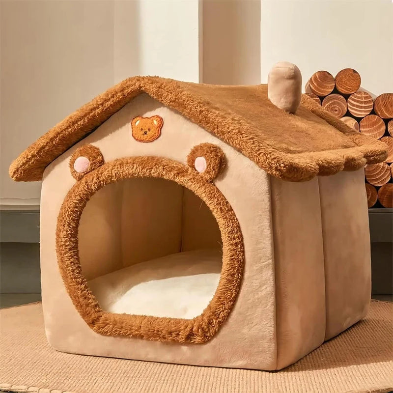 Casa dobrável para animais de estimação, removível, lavável, casa para gatos, filhotes, sofá, cama para animais de estimação, para cães extra pequenos e gatos pequenos e médios