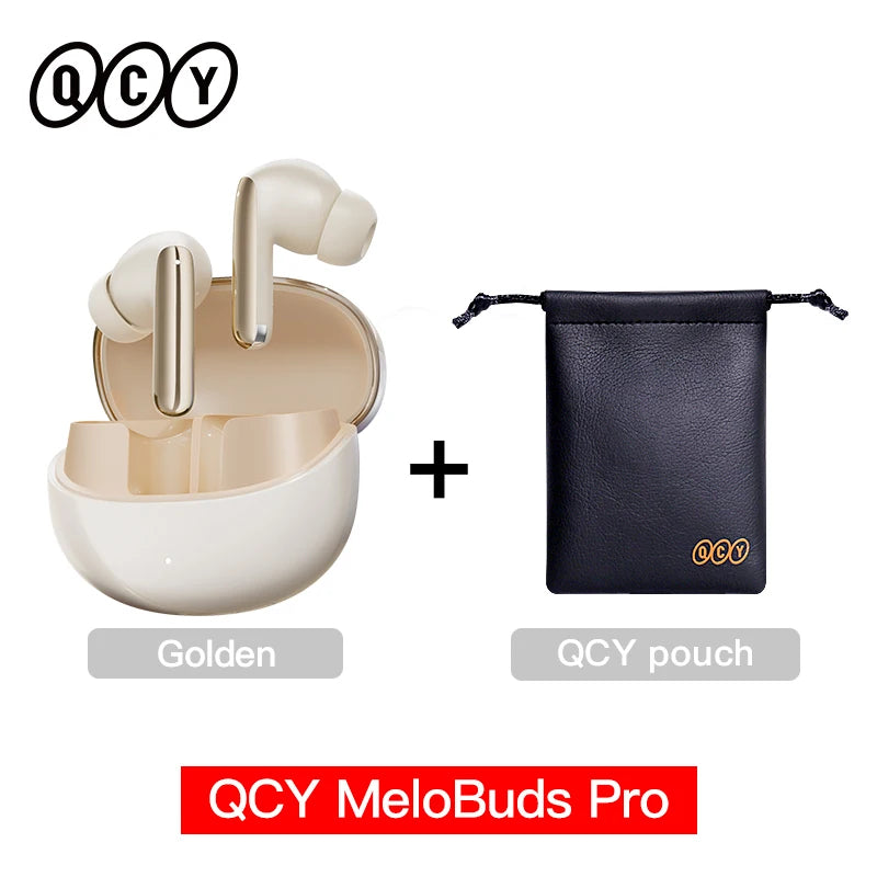 Qcy melobuds pro anc bluetooth 5.3 fones de ouvido sem fio 46db híbrido anc hi-res ldac fones de ouvido 6 microfone 34h detecção in-ear