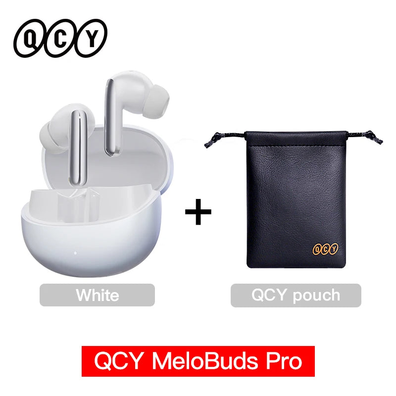 Qcy melobuds pro anc bluetooth 5.3 fones de ouvido sem fio 46db híbrido anc hi-res ldac fones de ouvido 6 microfone 34h detecção in-ear