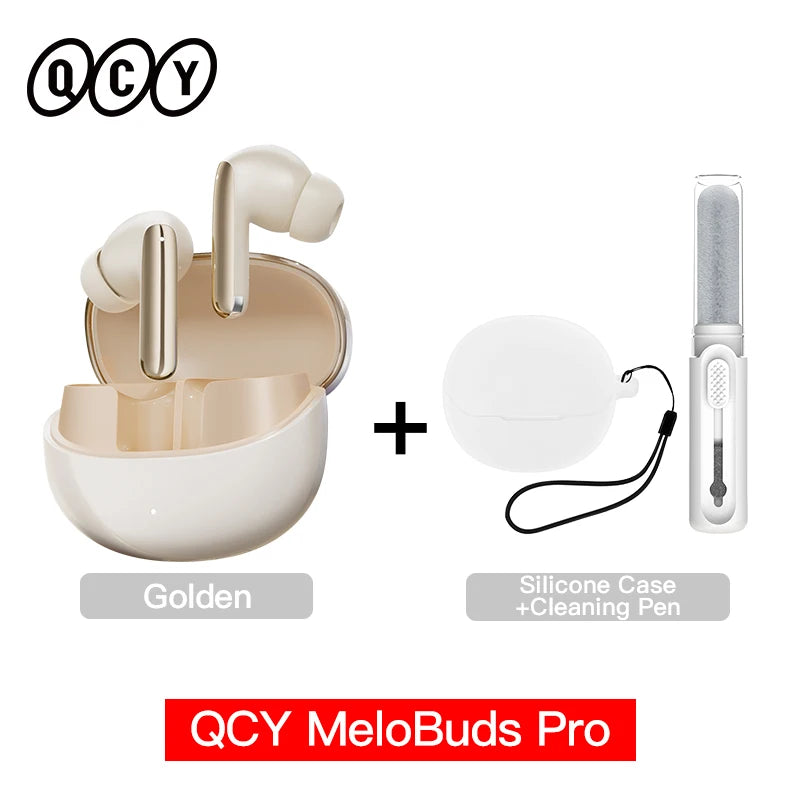 Qcy melobuds pro anc bluetooth 5.3 fones de ouvido sem fio 46db híbrido anc hi-res ldac fones de ouvido 6 microfone 34h detecção in-ear