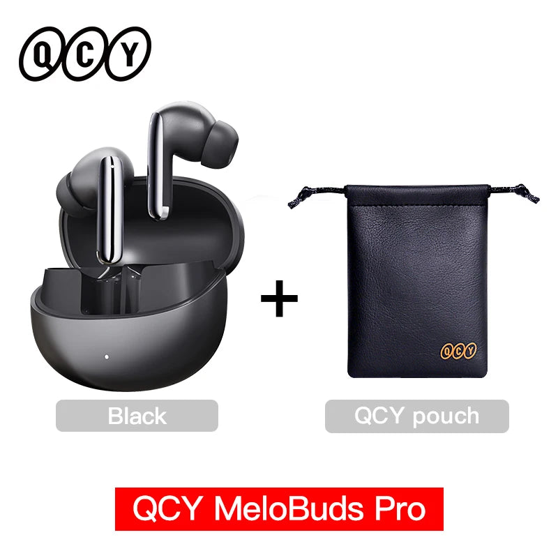 Qcy melobuds pro anc bluetooth 5.3 fones de ouvido sem fio 46db híbrido anc hi-res ldac fones de ouvido 6 microfone 34h detecção in-ear