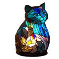 Resina animal vitral led candeeiro de mesa série luz cabeceira sereia ovelhas coruja mar tartaruga leão gato baleia dragão casa ornamento