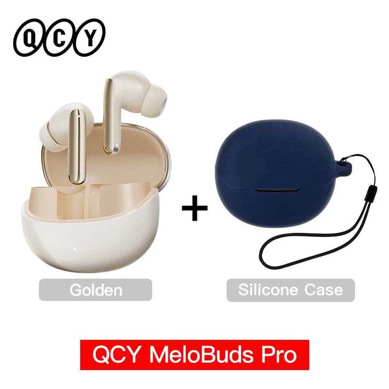 Qcy melobuds pro anc bluetooth 5.3 fones de ouvido sem fio 46db híbrido anc hi-res ldac fones de ouvido 6 microfone 34h detecção in-ear