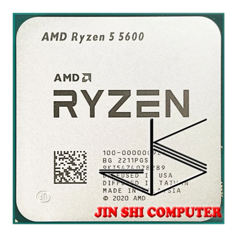 NEW AMD Ryzen 5 5600 R5 5600 3.5 GHz 6-Core 12-Thread CPU Processor 7NM L3=32M 100-000000927 Socket AM4 No Fan